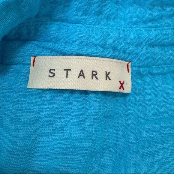 STARK X morgan cotton gauze Tiffany blue dress size XS - Picture 4 of 5